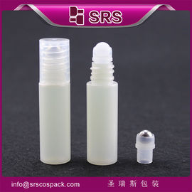 China SRS 2015 free sample new design oval shape 15ml PET empty stainless steel roll on bottles supplier