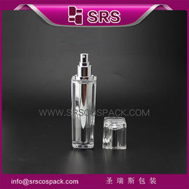 China clear lotion bottle L054 15ml 30ml 50ml 100ml plastic cream bottle with pump supplier