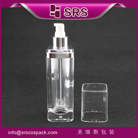China square shape clear empty plastic paint container manufacturer in China supplier