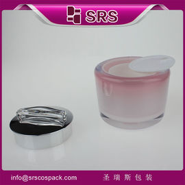 China painting color jar,China supplier round plastic cosmetic container supplier