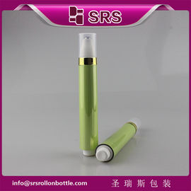 China AY-15ml metalized color airless plastic roll on bottle professional manufacturer supplier