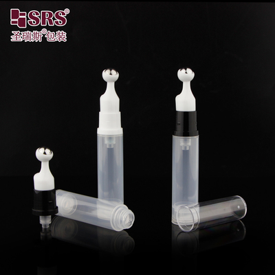 China 5ml 10ml 12ml 15ml Plastic PCR Recycled Refillable Airless Roller Serum PP Roll On Bottle supplier