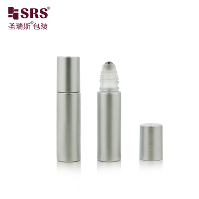 China Empty Paint Custom Color Matte Finished Silver PET Bottles Plastic Roll On Bottle supplier