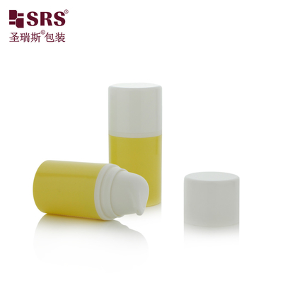 China 15ml 30ml Luxury White Glossy PP PCR Eco-friendly Lotion Pump Bottles Airless Bottle 50ml supplier