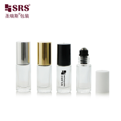 China Empty Round Shape Thick Wall Mold Glass Roller Steel Ball Roll On Perfume Bottles supplier