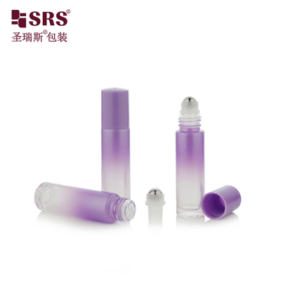 China Paint Custom Gradient Color Empty Glass Roll On No Leakage Roller Bottles Essential Oil 10ml supplier