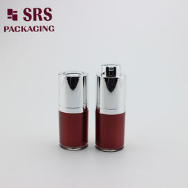 China A020 airless bottle manufacturer 15ml painted red color acrylic screw up lids bottle supplier