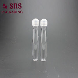 China SRS8447-15ML transparent PETG radian shape roll on metal ball empty for eye serum supplier