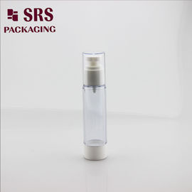 China A027 trasnparent plastic bottle cosmetic essence serum pump airless bottle supplier