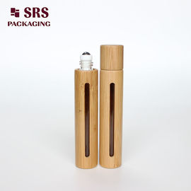 China 10ml luxury custom essential oil roller bottle empty bamboo eliquid bottle supplier