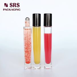 China 10ml transparent thick wall glass roller metal ball bottle empty luxury fragrance oil bottle supplier