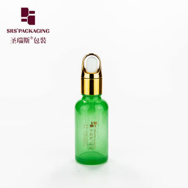 China Custom color Glass dropper bottle with aluminum shoulder for essential oil supplier