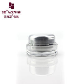China paint grey acrylic round plastic night cream matte cosmetic jar supplier