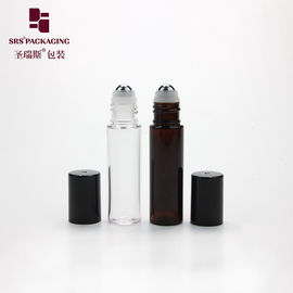 China 10ml transparent amber empty plastic PET skin care lip gloss roll on tube supplier