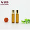 5ml luxury amber glass roller ball bottle with metal ball for essential oil supplier