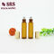 5ml luxury amber glass roller ball bottle with metal ball for essential oil supplier