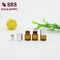 1ml super mini amber glass roll on bottle with steel ball and aluminum cap supplier