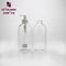 transparent empty hand sanitizer 500ml round shoulder  pet plastic bottles supplier