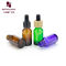 amber color empty glass skin care serum oil in stock 15ml dropper bottle supplier