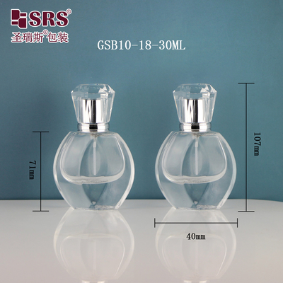 China Diamond Shape Cap Perfume Empty Luxury Customization 1 oz Glass Spray Bottle supplier