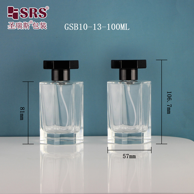 China Luxury Elegant Transparent Glass Fine Mist Perfume Spray Bottle 100ml supplier