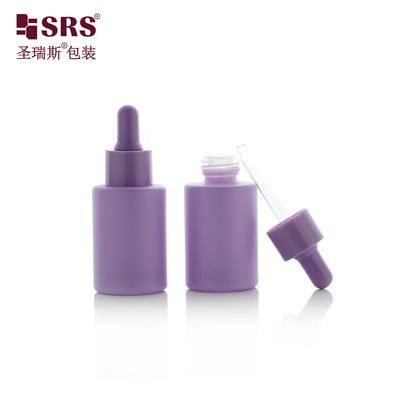 China Fragrance Oil Round Cosmetic No Leakage Smooth Macaron Color Lovely Glass Bottle Dropper 30ml supplier