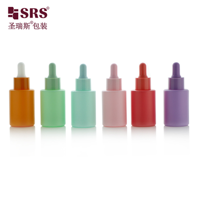 China Green Customization Skincare Serum Eye Essence Glass Bottle With Dropper 30ml supplier