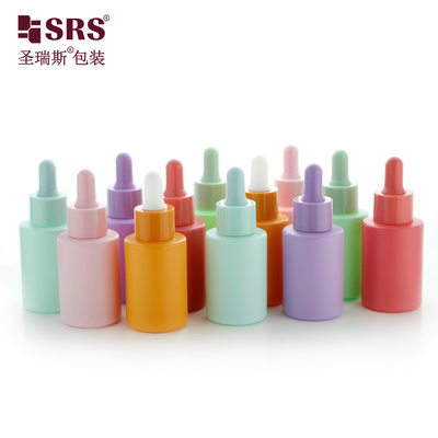 China Colorful Wholesale Empty Customization Glass Dropper Bottle For Essential Oil supplier