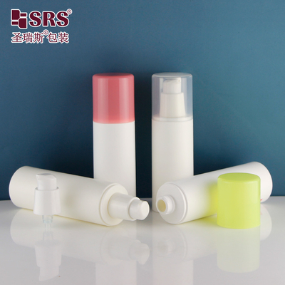 China Injection White PCR Eco-friendly Facial Lotion Pump Bottles Plastic Airless Bottle 50ml supplier
