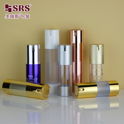 China Empty Cosmetic Facial Serum Foundation Make-up Bottles Customization Airless Bottle 30ml supplier