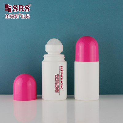 China 60ml Round Semi-Transparent Customization Color Plastic Skincare Gel Bottle Roll On Deodorant Container supplier