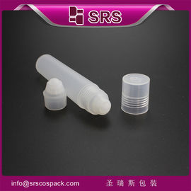 China SRS made in China empty 20ml glossy body plastic hair oil use roll on bottle with PP ball supplier