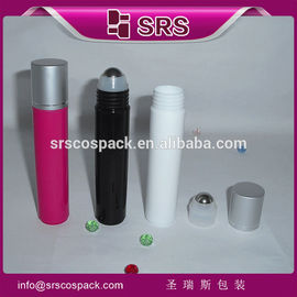 China SRS Manufacturers hot sale cheap 35ml plastic recycled roll on bottle with aluminum cap supplier