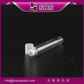 China SRS wholesale transparent 10ml glass roll-on bottle with stainless steel roller and PP cap supplier