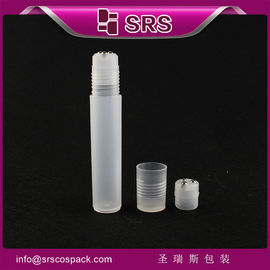 China SRS hot sale 12ml plastic roller ball bottle with three metal ball for face massage supplier