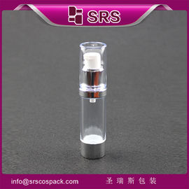 China SRS luxury Cosmetic Packaging plastic 15ml 20ml 30ml round Face Lotion Airless pump Bottle supplier