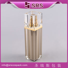China SRS China Cosmetic Airless container Manufacturer empty square shape acrylic lotion bottle supplier
