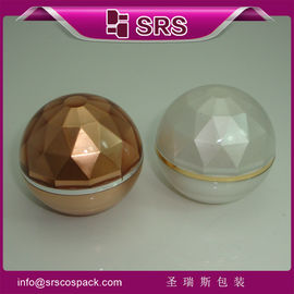 China SRS luxury ball shape diamond surface empty acrylic 15g 30g 50g face cream cosmetic jar supplier