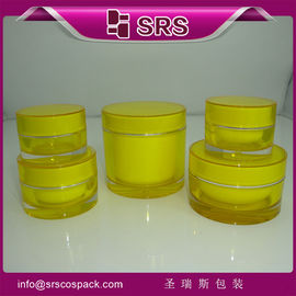 China cylinder shape any color is available cosmetic acrylic jar supplier