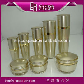 China SRS Manufacturers wholesale 15ml 30ml 50ml 80ml 120ml golden luxury empty cosmetic acrylic supplier
