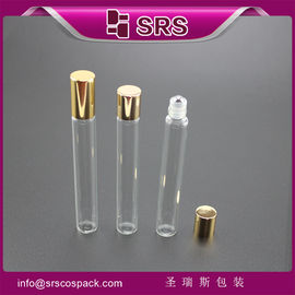 China SRS transparent essential oil container empty 10ml glass bottle with roll on sealing type supplier