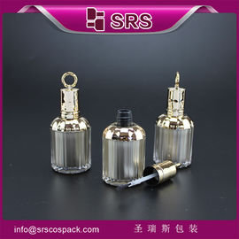China SRS hot sale empty 8ml plastic birdcage shape nail gel bottle with cap and brush supplier