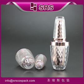 China SRS wholesale luxury empty fashion high end 8ml plastic nail polish bottle with brush cap supplier