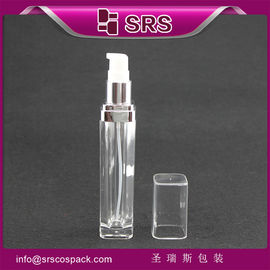 China suqare shape L051 15ml 30ml 60ml 120ml clear plastic hand soap bottle supplier
