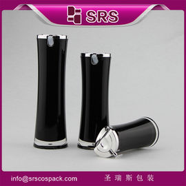 China black special shape 15ml 30ml 50ml acrylic lotion round bottle supplier
