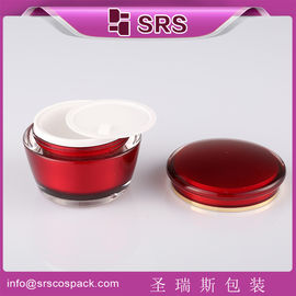 China red color J035 15g 30g 50g cosmetic jar plastic supplier