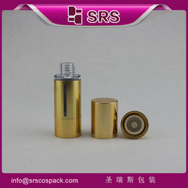 China silver and golden luxury airless cosmetic serum bottle manufacturer supplier