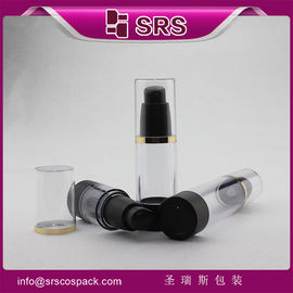 China 15ml 30ml 50ml cosmetic bottle supplier 30ml black airless pump supplier