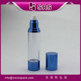 China A022 15ml 30ml 50ml blue aluminum airless bottle for cosmetic serum supplier