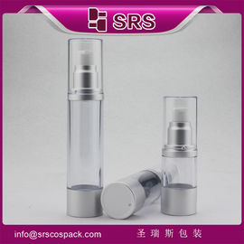 China A022 high end airless bottle with aluminum base and shoulder for skincare cream supplier